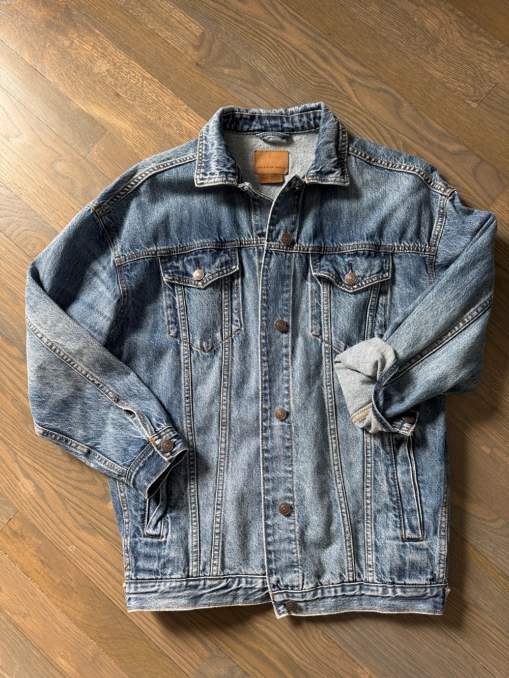 American Eagle oversized denim jacket XXS